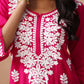 Sama Deep Pink Short Rayon Kurta