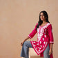 Sama Deep Pink Short Rayon Kurta