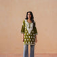 Sama Olive Green Short Rayon Kurta