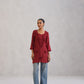 Gulab Rust Ombre Short Rayon Kurta