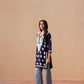 Sama Navy Blue Short Rayon Kurta