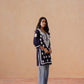 Sama Navy Blue Short Rayon Kurta