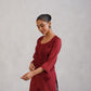 Gulab Rust Ombre Short Rayon Kurta