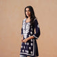 Sama Navy Blue Short Rayon Kurta