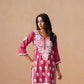 Sama Rose pink Short Rayon Kurta