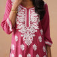 Sama Rose pink Short Rayon Kurta