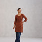 Kayra Coffee Brown Embroidered Straight Kurta
