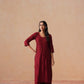 Nayan Maroon 2 piece Rayon kurta set
