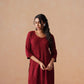 Nayan Maroon 2 piece Rayon kurta set