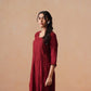 Nayan Maroon 2 piece Rayon kurta set