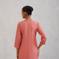 SEHER Peach Ombre Short Rayon Kurta