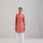 SEHER Peach Ombre Short Rayon Kurta