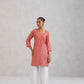 SEHER Peach Ombre Short Rayon Kurta