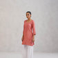 SEHER Peach Ombre Short Rayon Kurta