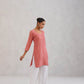 SEHER Peach Ombre Short Rayon Kurta