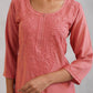 SEHER Peach Ombre Short Rayon Kurta