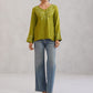 Nuresa Lime Green Floral Embroidered Top