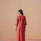 Nayan coral pink 2 piece Rayon kurta set