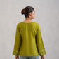 Nuresa Lime Green Floral Embroidered Top