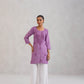 SEHER Lavender Short Rayon Kurta