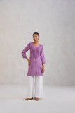 SEHER Lavender Short Rayon Kurta