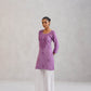 SEHER Lavender Short Rayon Kurta
