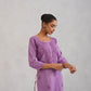 SEHER Lavender Short Rayon Kurta