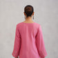 Nuresa Rose Pink Embroidered Top