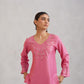 Nuresa Rose Pink Embroidered Top