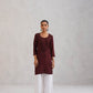 SEHER BROWN OMBRE SHORT RAYON KURTA