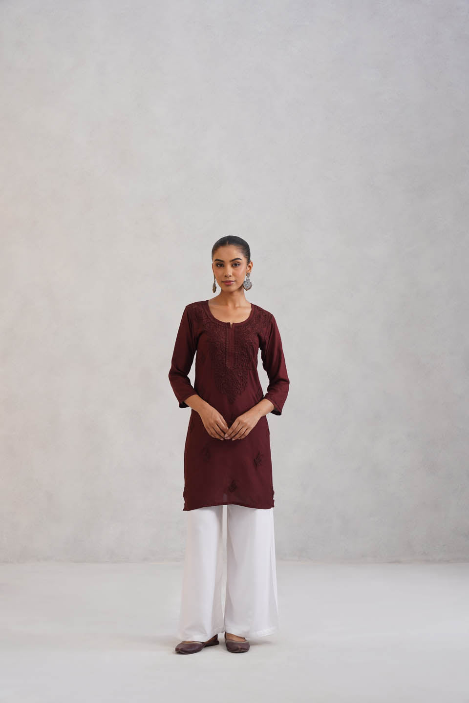 SEHER BROWN OMBRE SHORT RAYON KURTA