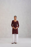 SEHER BROWN OMBRE SHORT RAYON KURTA