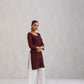 SEHER BROWN OMBRE SHORT RAYON KURTA