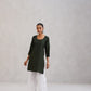 Kayra Dark Green Embroidered Straight Kurta