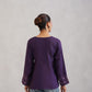 Nuresa Purple Floral Embroidered Top