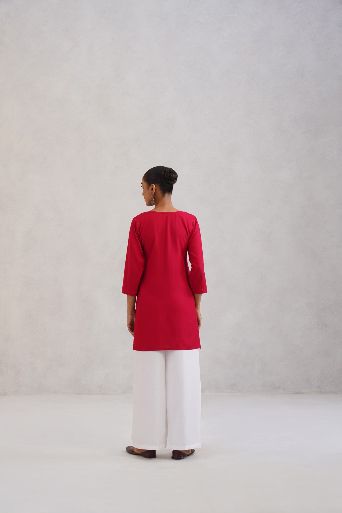 Gulab Red Rayon Kurta