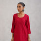 Gulab Red Rayon Kurta