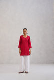 Gulab Red Rayon Kurta