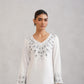 Nuresa White Floral Embroidered Top