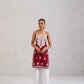 Kalindi Maroon Embroidered Sleeveless Straight Kurta