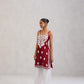 Kalindi Maroon Embroidered Sleeveless Straight Kurta