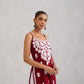 Kalindi Maroon Embroidered Sleeveless Straight Kurta