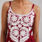 Kalindi Maroon Embroidered Sleeveless Straight Kurta