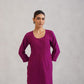 Gulab Wine Purple Short Rayon Kurta