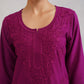 Gulab Wine Purple Short Rayon Kurta