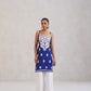 Kalindi Royal Blue Embroidered Sleeveless Straight Kurta