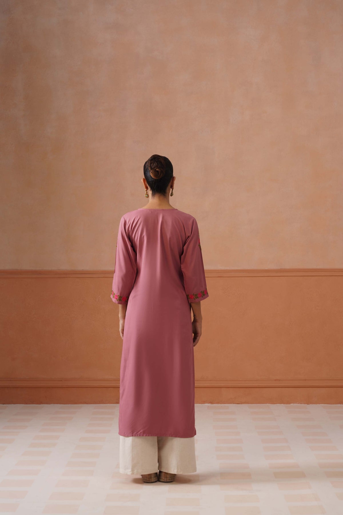 Ridhima Dusty Rose Long kurta