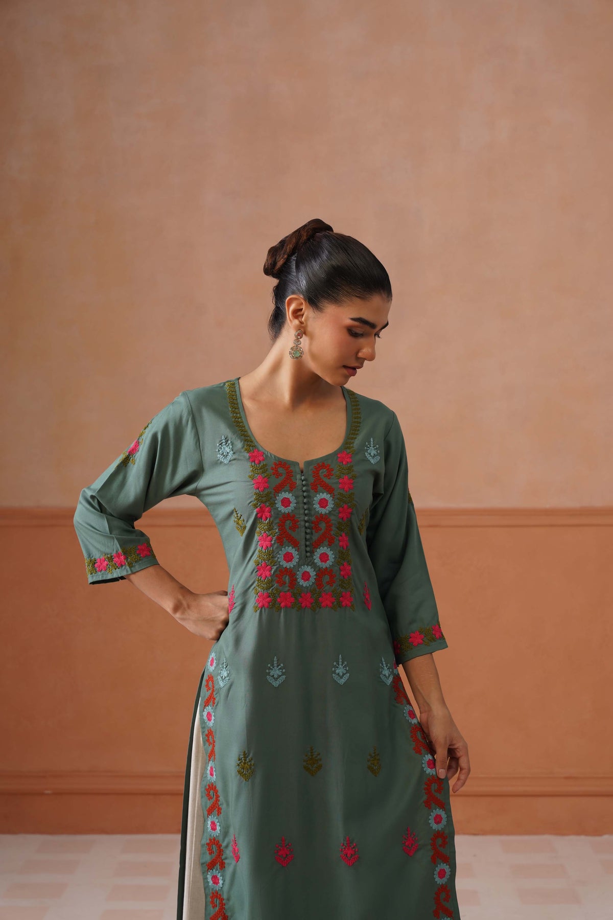Ridhima Sage Green Long kurta