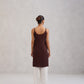 Kalindi Choco Brown Embroidered Sleeveless Straight Kurta