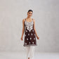 Kalindi Choco Brown Embroidered Sleeveless Straight Kurta